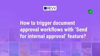 How to trigger document approval workflows with ‘Send for internal approval’ feature?