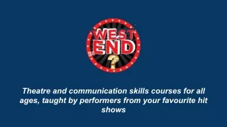 Musical Theatre Classes for Adults - West End in