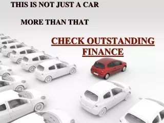 Car Outstanding Finance Check
