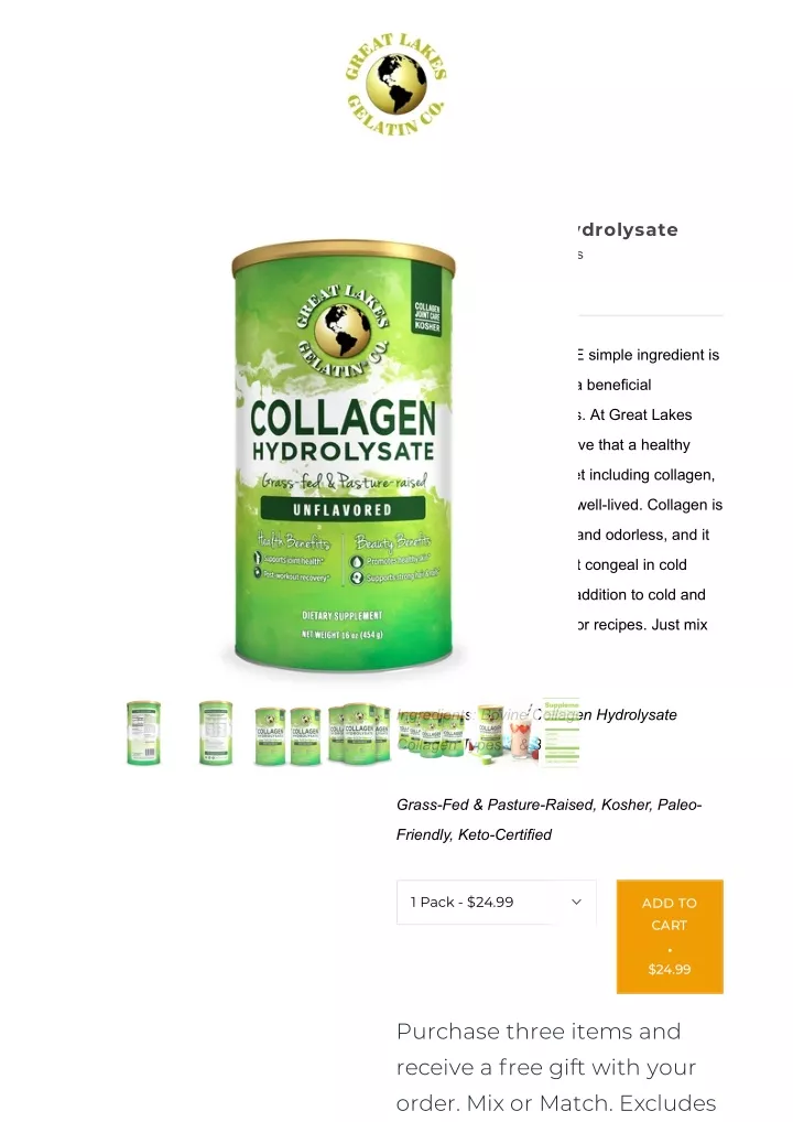 16 oz collagen hydrolysate 183 reviews