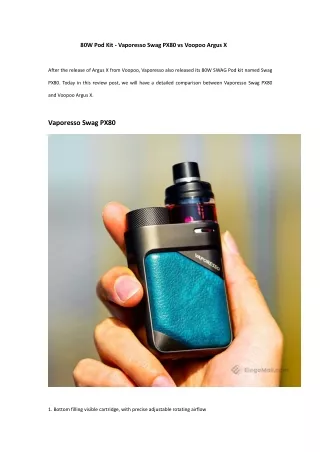 80w pod kit vaporesso swag px80 vs voopoo argus x