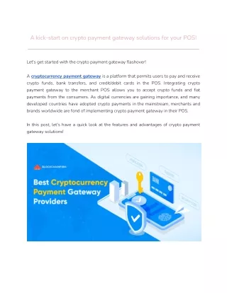 Best Cryptocurrency Payment Gateways