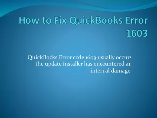 how to fix quickbooks error 1603