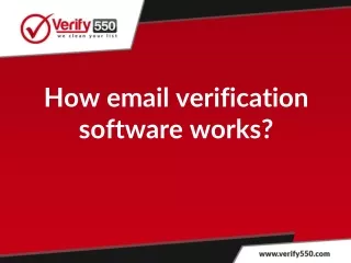 How email verification software works?