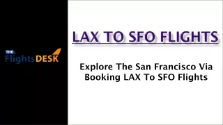 lax to sfo flights