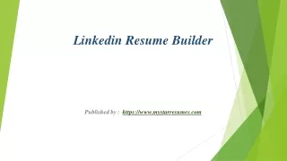 linkedin resume builder published by https www mystarresumes com