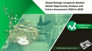 Biologic Excipients Market Update: Global Industry Analysis Report , 2020-2028