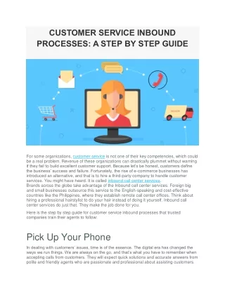 CUSTOMER SERVICE INBOUND PROCESSES: A STEP BY STEP GUIDE
