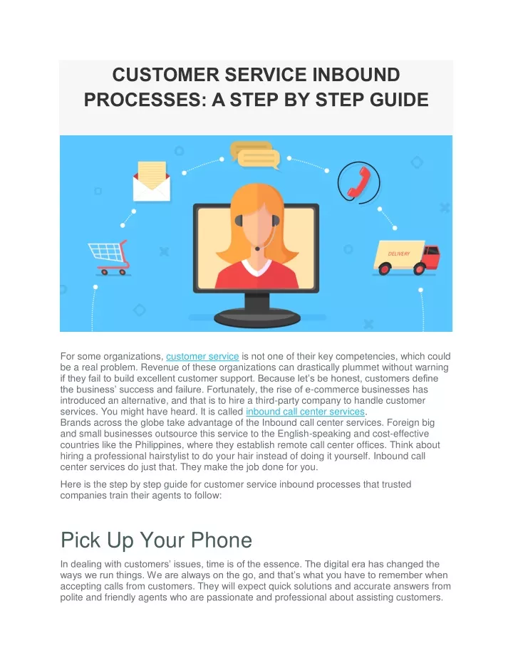 customer service inbound processes a step by step