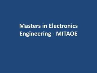 masters in electronics engineering mitaoe