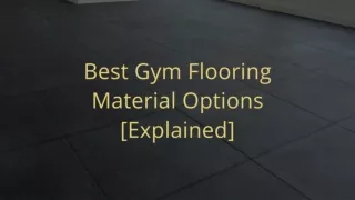Best Gym Flooring Material Options [Explained]