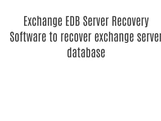 Enstella EDB to PST Converter Software