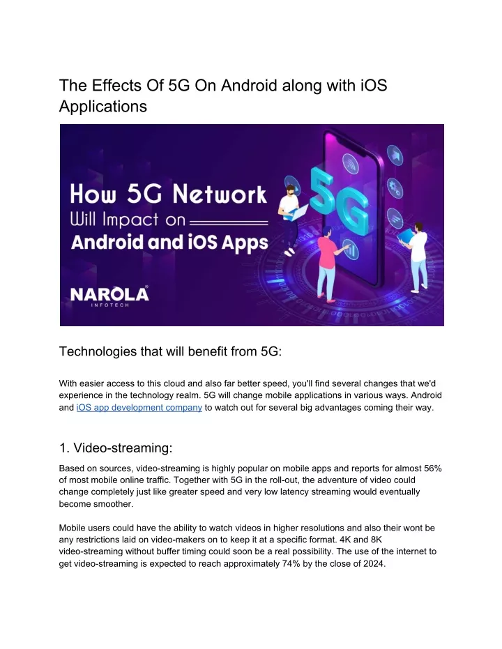 the effects of 5g on android along with