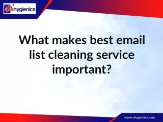 What makes best email list cleaning service important?