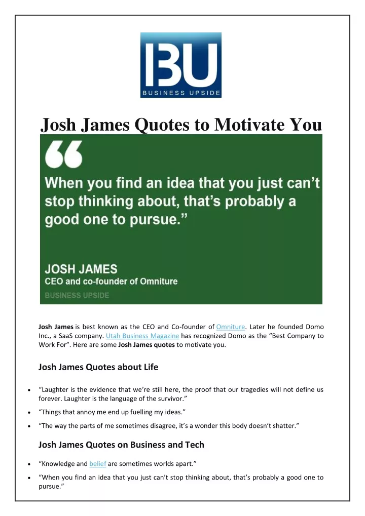 josh james quotes to motivate you