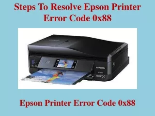 steps to resolve epson printer error code 0x88