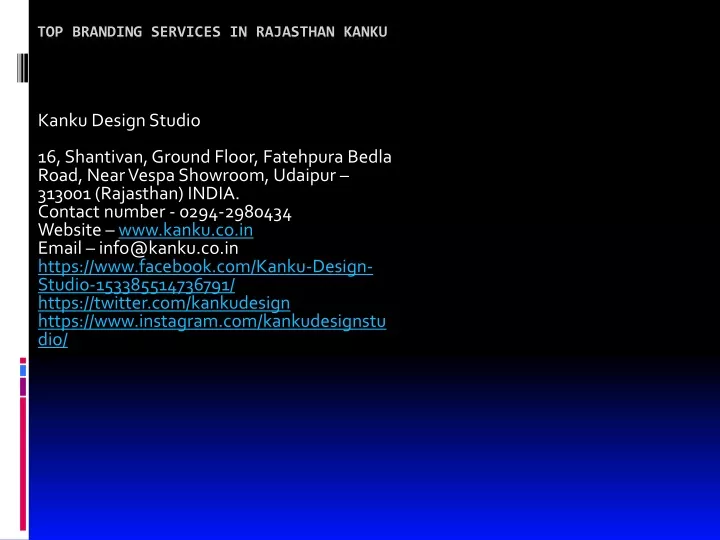 top branding services in rajasthan kanku