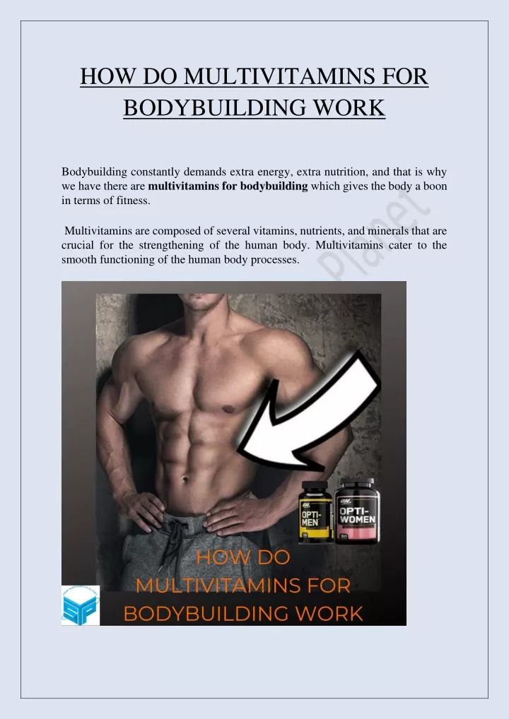 how do multivitamins for bodybuilding work