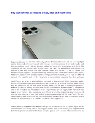 buy used iphones purchasing a used tried