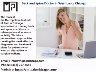 Back & Spine Conditions Chicago | Back Pain Treatments