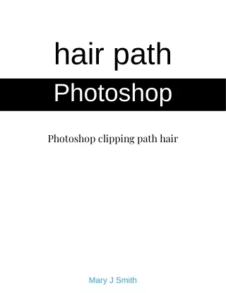 Photoshop clipping path hair