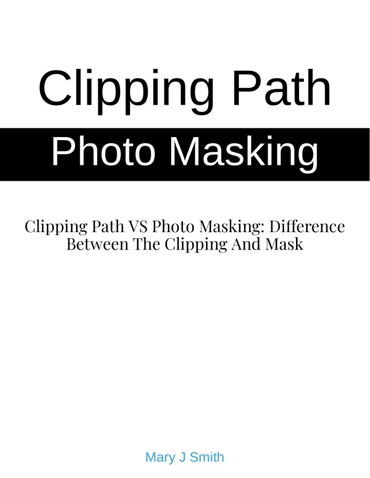 clipping path photo masking