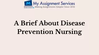 A Brief About Disease Prevention Nursing