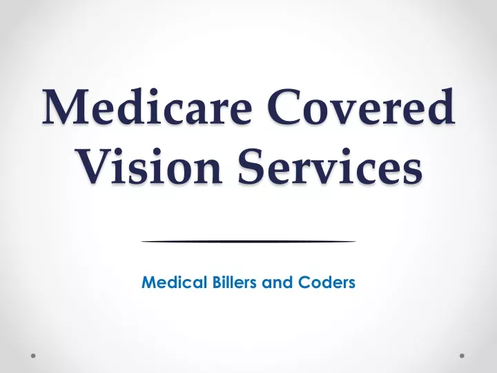 medicare covered vision services