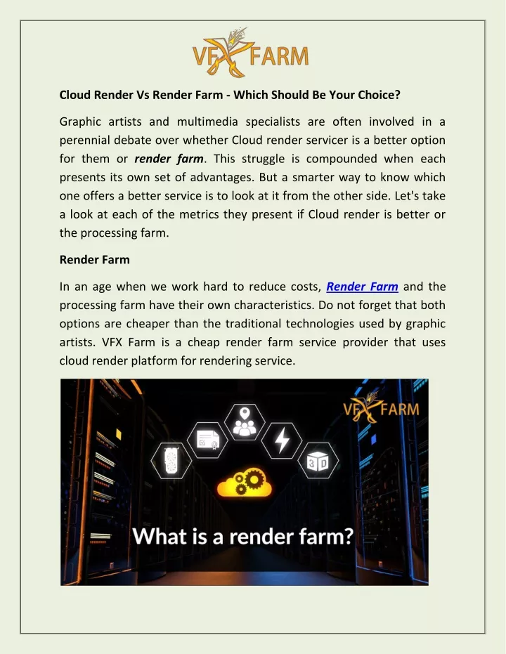 cloud render vs render farm which should be your