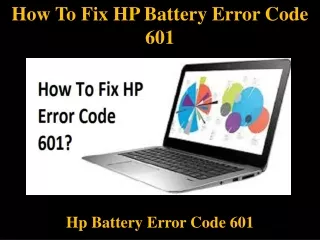 how to fix hp battery error code 601