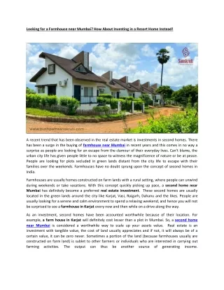 Farmhouse near Mumbai - Pushpam Sanskruti