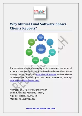 why mutual fund software shows clients reports