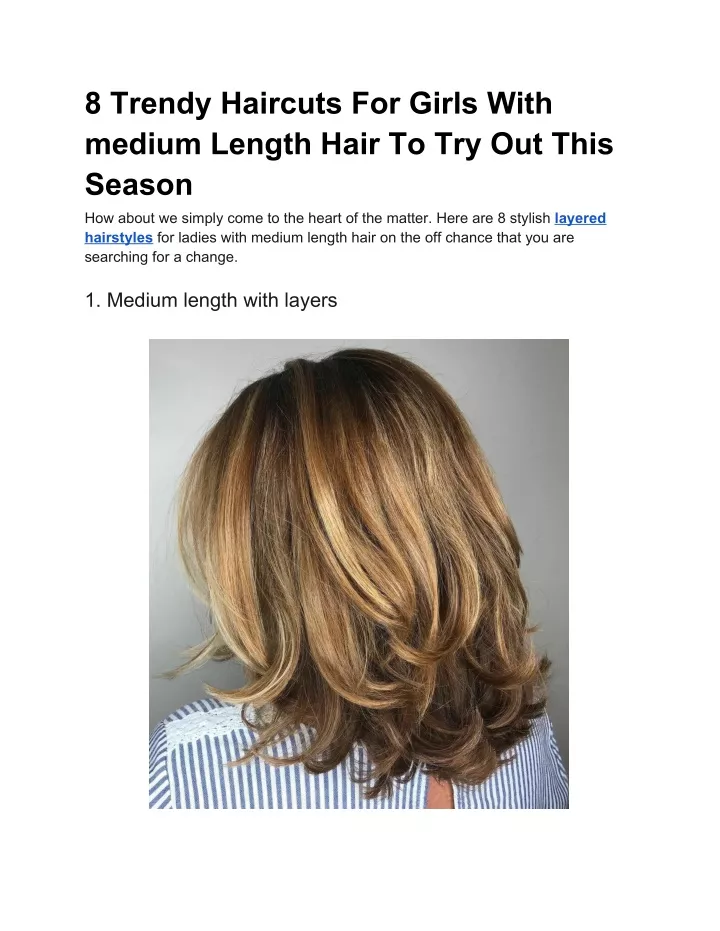 8 trendy haircuts for girls with medium length