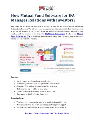 how mutual fund software for ifa manages