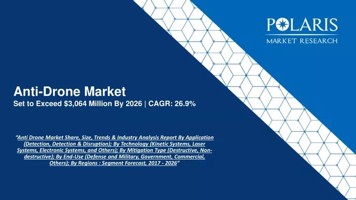 anti drone market set to exceed 3 064 million by 2026 cagr 26 9