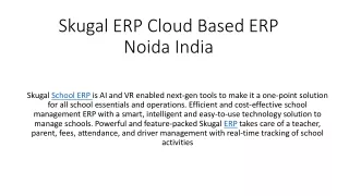 skugal erp cloud based erp noida india