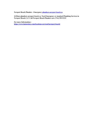 newport beach plumber emergency plumbers newport