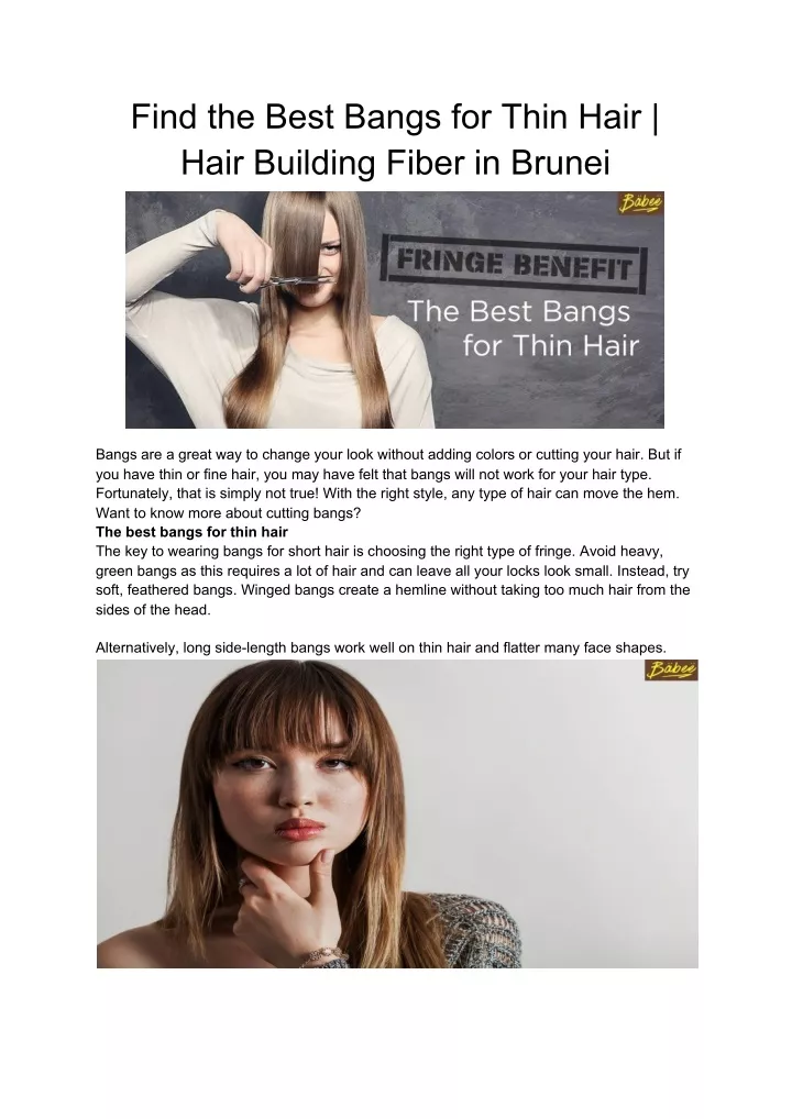 find the best bangs for thin hair hair building