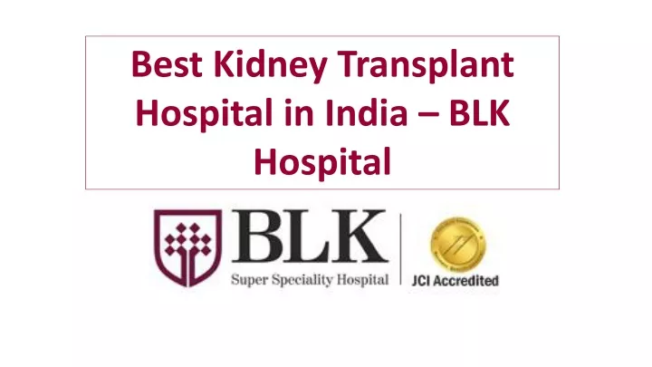 best kidney transplant hospital in india
