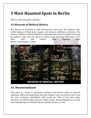 5 Most Haunted Spots in Berlin