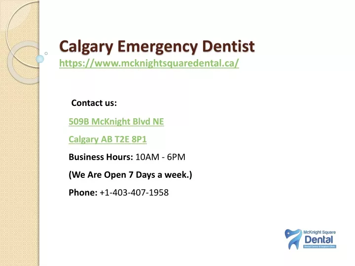 calgary emergency dentist https www mcknightsquaredental ca