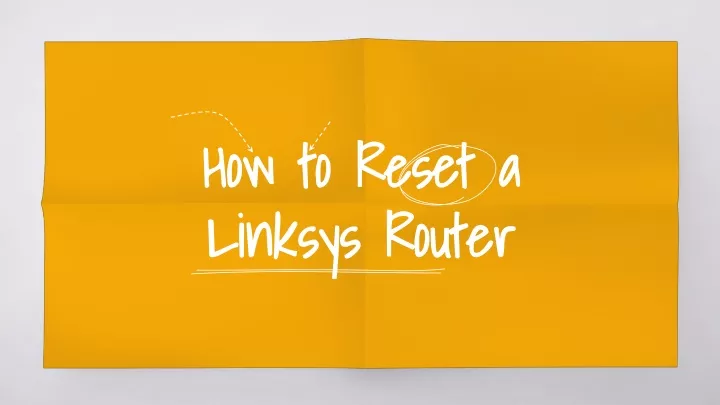 how to reset a linksys router