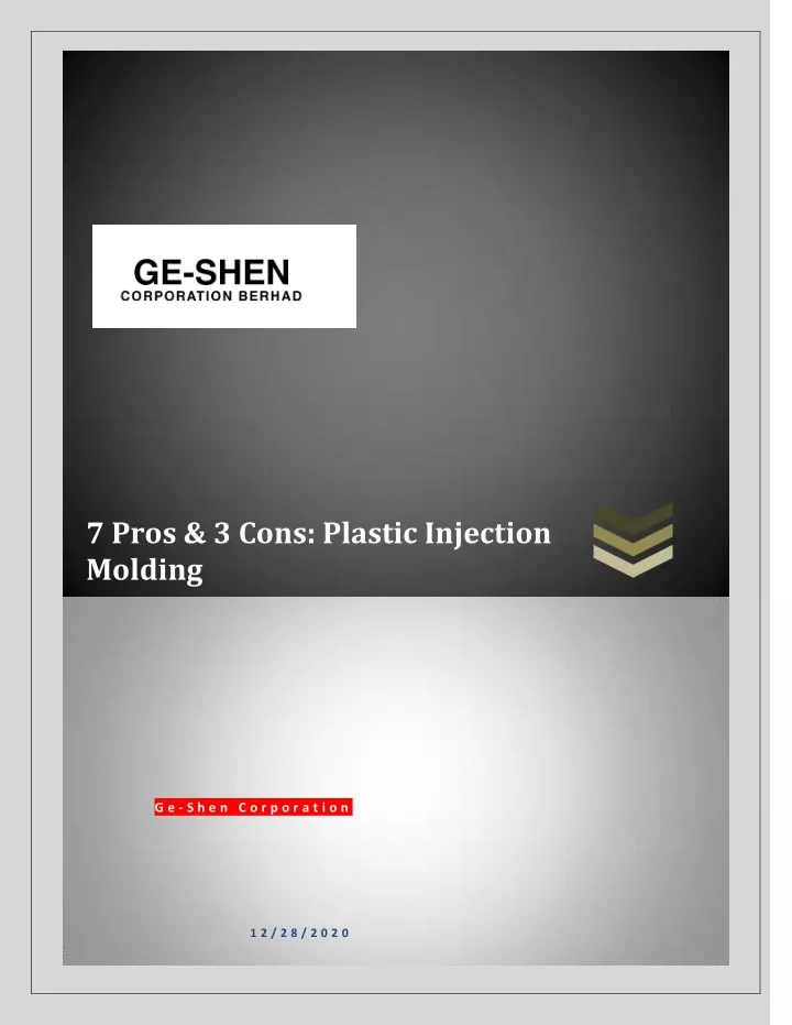 7 pros 3 cons plastic injection molding