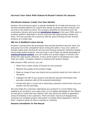 increase your sales with enhanced brand content