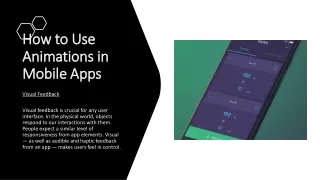 How to Use Animations in Mobile Apps