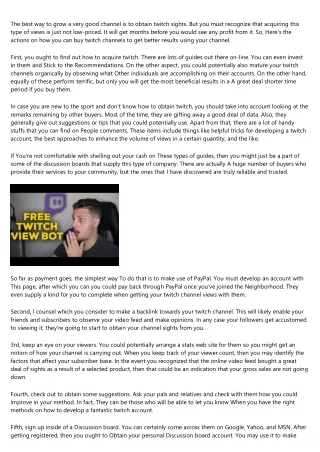 the best way to grow a very good channel