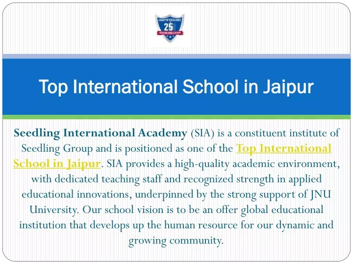 top international school in jaipur