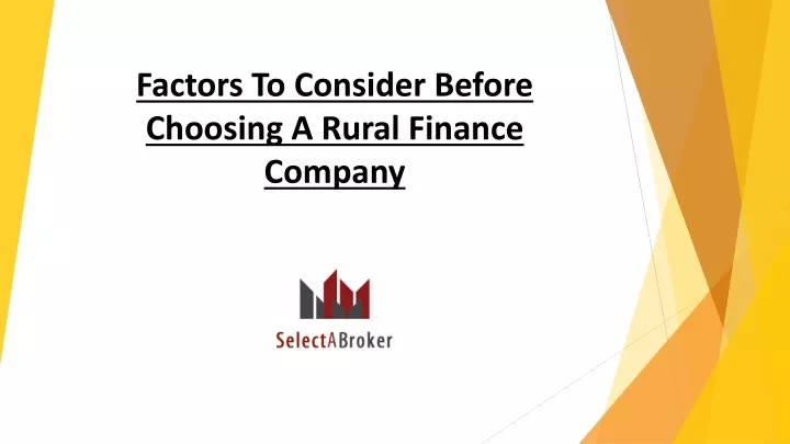 factors to consider before choosing a rural