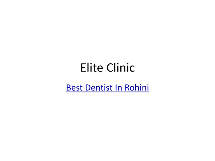elite clinic