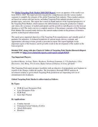 the global targeting pods market 2020 2025 report